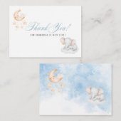 Carte De Correspondance Elégante aquarellePetit éléphant stsr Chaussure bé (Devant / Derrière)