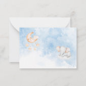 Carte De Correspondance Elégante aquarellePetit éléphant stsr Chaussure bé (Dos)