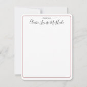 Carte De Correspondance Élégante calligraphie de script avec Fairy A Note (Devant)