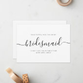 Carte De Correspondance Élégante calligraphie Proposition classique de ser (Devant/Arrière en situation)