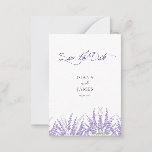 Carte De Correspondance Élégante calligraphie violette QR Code Photo (Devant)