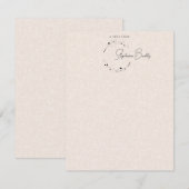 Carte De Correspondance Élégante couronne personnalisée Une note de (Devant / Derrière)