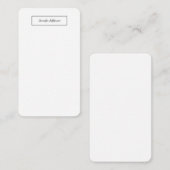 Carte De Correspondance Élégante écriture moderne à la main Plain Professi (Devant / Derrière)