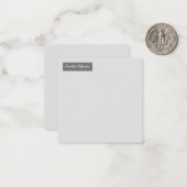 Carte De Correspondance Élégante écriture moderne main simple gris profess (Devant/Arrière en situation)