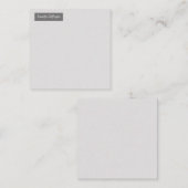 Carte De Correspondance Élégante écriture moderne main simple gris profess (Devant / Derrière)