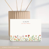 Carte de correspondance élégante et boho chic avec