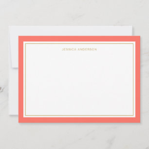 Carte De Correspondance Elégante Et Feminine Cora Gold Bordure Personnalis