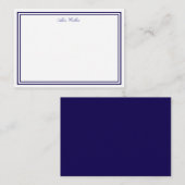 Carte de correspondance élégante et violette aérée (Devant / Derrière)