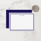 Carte de correspondance élégante et violette aérée (Devant/Arrière en situation)
