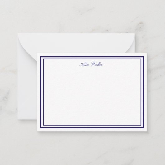Carte de correspondance élégante et violette aérée (Devant)