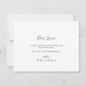 Carte De Correspondance Élégante fiche de proposition de servante florale (Dos)