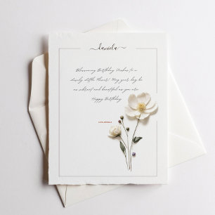 Carte De Correspondance Elégante Fleur Personnelle Chic Papier à lettres c