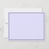 Carte De Correspondance Élégante Lavande Envoyée Avec Amour & Hugs (Dos)