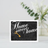 Carte de correspondance élégante noire Nouvelle Ad (Debout devant)