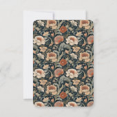 Carte De Correspondance Élégante papeterie Florale personnalisée (Dos)