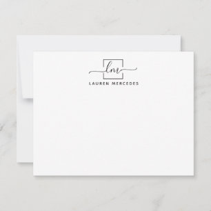 Carte De Correspondance Élégante papeterie professionnelle Monogramme