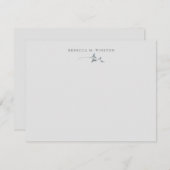 Carte De Correspondance Élégante verdure Personnalisée Simple (Devant / Derrière)