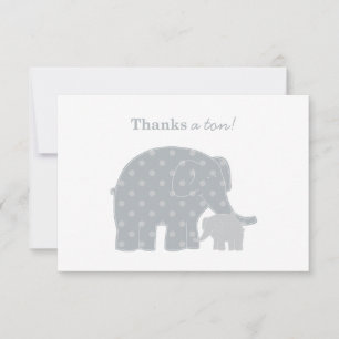 Carte De Correspondance Éléphant Mère Bébé Taches Grises