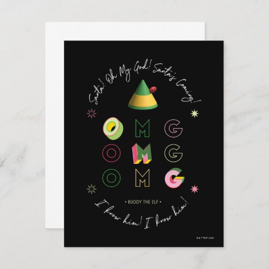 Carte De Correspondance Elf the Movie | PÈRE NOËL OMG (Devant / Derrière)