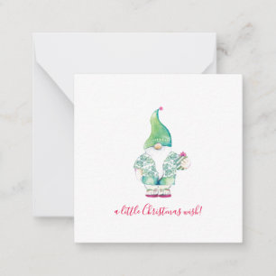 Carte De Correspondance Elfe dans Palm Leaf Bahama Chemise Mini Noël
