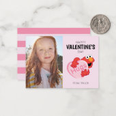 Carte De Correspondance Elmo dans le coeur Valentine (Devant/Arrière en situation)