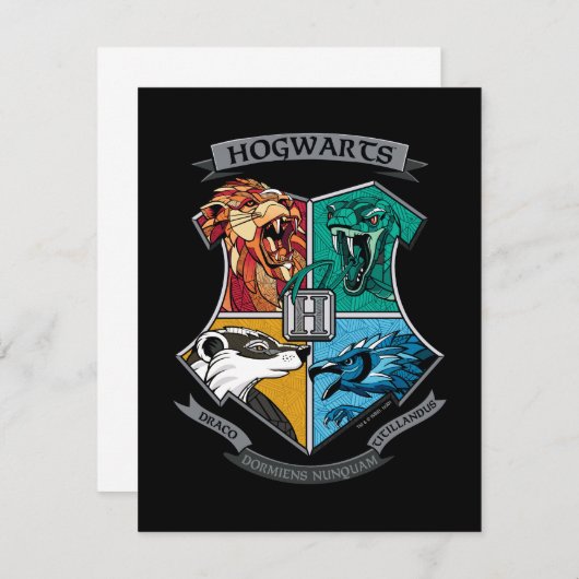 Carte De Correspondance Emblème croisé HOGWARTS™ (Devant / Derrière)