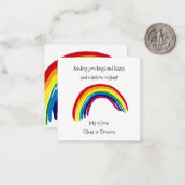 Carte De Correspondance Embrous Et Baisers Et Voeux Arc En Ciel (Devant/Arrière en situation)