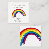 Carte De Correspondance Embrous Et Baisers Et Voeux Arc En Ciel (Devant / Derrière)