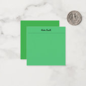 Carte De Correspondance Emerald Green Plain Business (Devant/Arrière en situation)