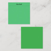 Carte De Correspondance Emerald Green Plain Business (Devant / Derrière)