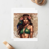 Carte De Correspondance Emerald Shimmer (Devant/Arrière en situation)