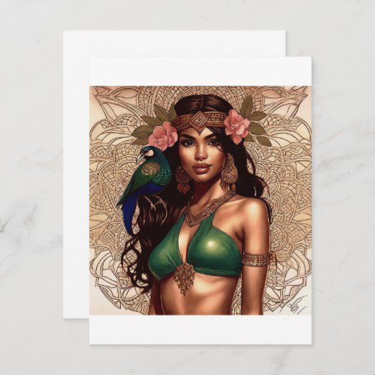 Carte De Correspondance Emerald Shimmer (Devant / Derrière)