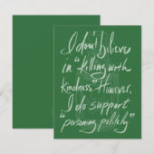 Carte De Correspondance Empoisonner poliment (Devant / Derrière)