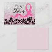 Carte De Correspondance Empreinte de léopard de sensibilisation au cancer  (Devant / Derrière)