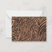 Carte De Correspondance Empreinte de léopard Zebra Stripe Motif (Dos)