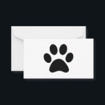 CARTE DE CORRESPONDANCE EMPREINTE DE PATTE<br><div class="desc">cool, mignonne, bande dessinée, science, sport vintage, couple, amour, drôle, rétro</div>