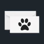 CARTE DE CORRESPONDANCE EMPREINTE DE PATTE<br><div class="desc">cool,  mignonne,  bande dessinée,  science,  sport vintage,  couple,  amour,  drôle,  rétro</div>