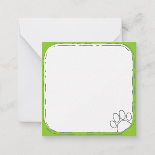 Carte De Correspondance Empreinte de patte de chien personnalisé (Devant)