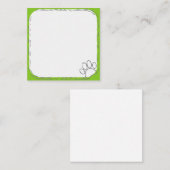 Carte De Correspondance Empreinte de patte de chien personnalisé (Devant / Derrière)