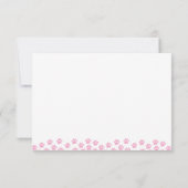 Carte De Correspondance Empreintes de patte de compagnie rose éditable mon (Dos)