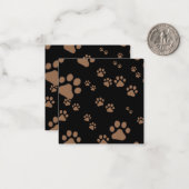 Carte De Correspondance Empreintes de pattes (Devant/Arrière en situation)