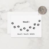 Carte De Correspondance Empreintes de pattes de chien Animaux de compagnie (Devant/Arrière en situation)