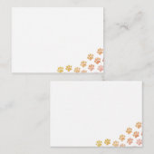 Carte De Correspondance Empreintes de pattes de marionnettes peints (Devant / Derrière)