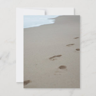 Carte De Correspondance Empreintes sur une plage mozambicaine