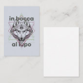Carte De Correspondance En bocca al lupo (Devant / Derrière)
