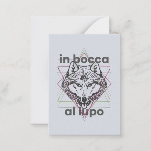 Carte De Correspondance En bocca al lupo (Devant)