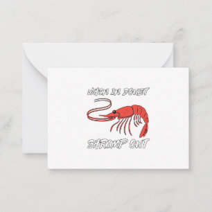 Carte De Correspondance En Doute, crevettes sortent