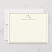 Carte de correspondance en note Rustic Chocolate D (Devant)