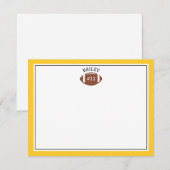 Carte de correspondance en papeterie jaune nom et (Devant / Derrière)