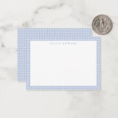 Carte De Correspondance En vichy bleu clair (Devant/Arrière en situation)